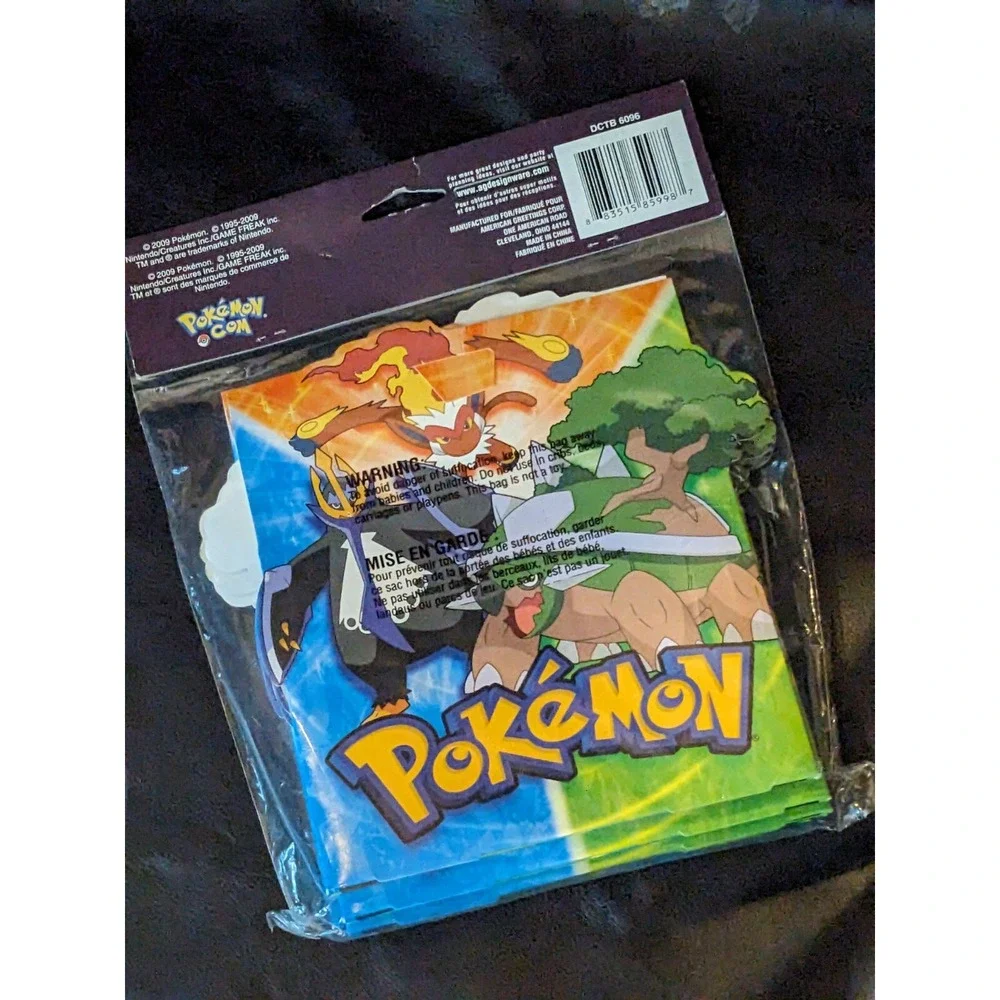 Pokemon Diamond Pearl Birthday Party 6 Favor Treat Boxes 6 Count NEW